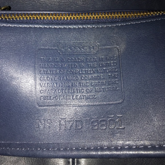 navy vintage coach bag - Picture 5 of 6